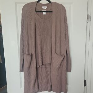 Jason Wu Women's Ribbed Cardigan Set - Brown